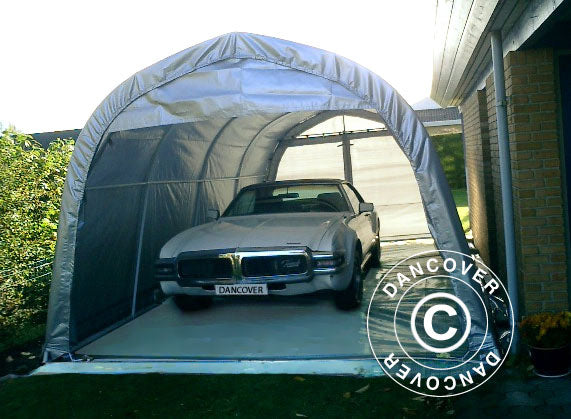 Presenning, garagetält golvtäck 3,76x7,2m PVC, Grå