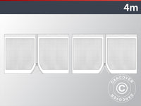 4m sida med myggnät FleXtents, Vit (2 stk)