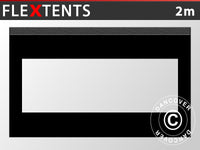 Sidovägg m/ panoramafönster för FleXtents 2x2m, 2m, Svart