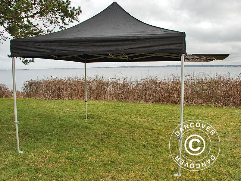 FleXtents PRO 3m utskjutande tak, Svart med anslutare