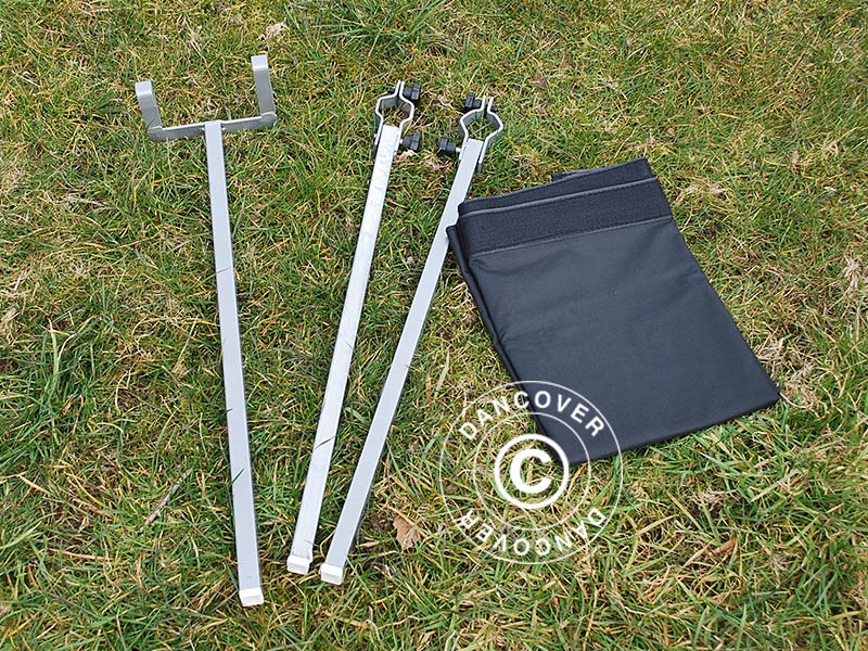 FleXtents PRO 3m utskjutande tak, Svart med anslutare