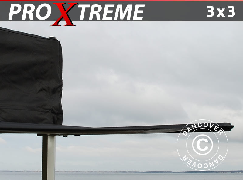 FleXtents Xtreme 50 3m utskjutande tak, Svart med anslutare
