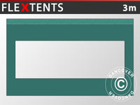 Sidovägg m/ panoramafönster för FleXtents, 3m, Grön