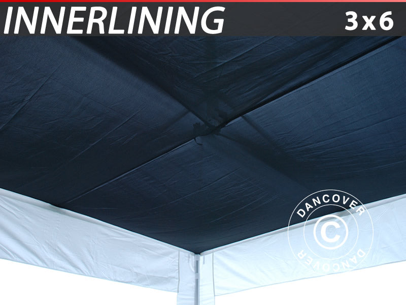 FleXtents Tak drapering, Svart, till 3x6m Snabbtält