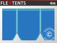 Sidovägg med dragkedja för FleXtents, 4m, Blå