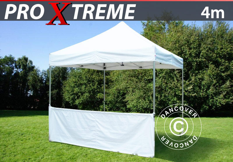 Halv sidovägg för FleXtents PRO Xtreme, 4m, Vit