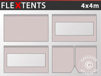 Sidovägg kit för Snabbtält FleXtents 4x4m, Latte