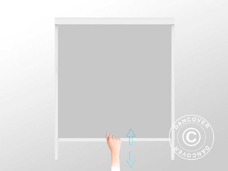 Sidoväggsskärm f/bioklimatisk pergola paviljong San Pablo, 3m, Vit/Ljusgrå