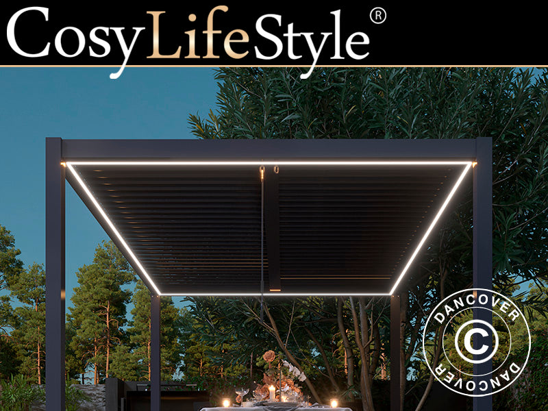 LED-ljuslist för San Pablo pergola 3x4m, 4 st, Varmvit