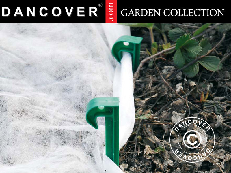 Plastpinnar för att säkra växthusplast, Ø12x15cm, 10 st, Grön