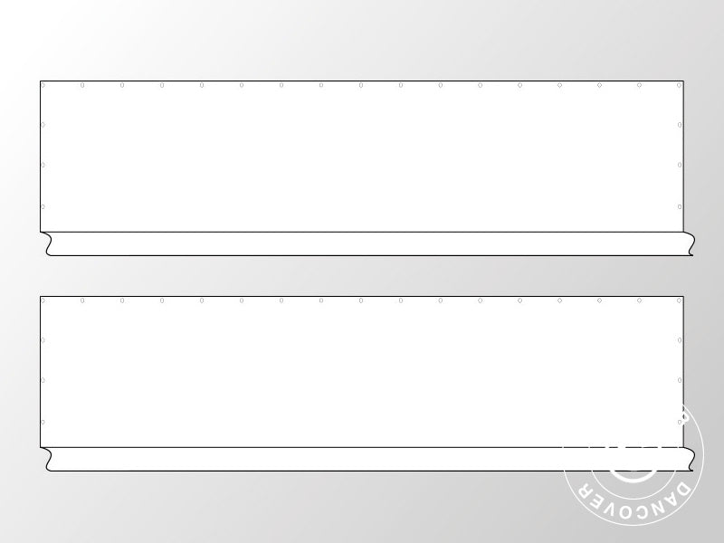 Sidoväggar utan fönster för partytält PLUS 12m, 2 st, Vit