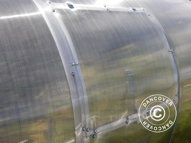 Ventilationsfönster med automatisk öppnare för växthus Strong NOVA 2,1m brett, Silver