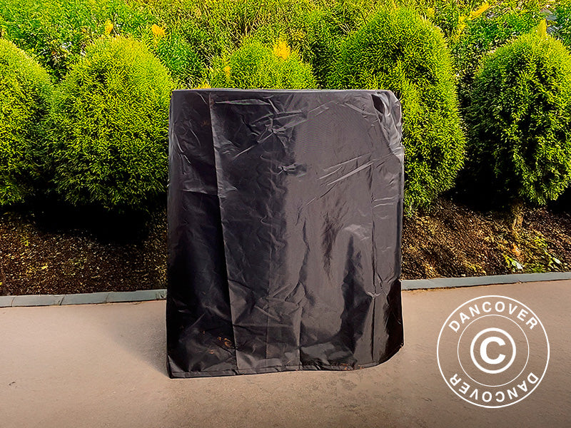 Överdrag till eldstad med vedförvaring, Ø93x98cm, Svart