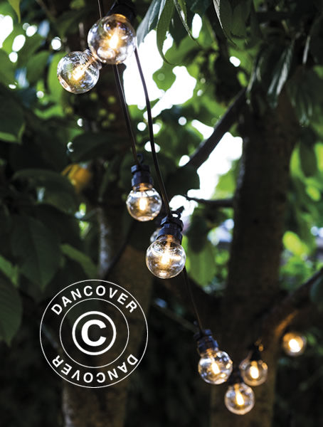 Ljusslinga LED tilläggspaket, Lucas, 3m, Svart/Klar/Varm Vit