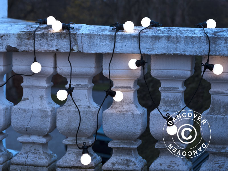 Ljusslinga LED tilläggspaket, Lucas, 3m, Svart/Frostad/Varm Vit