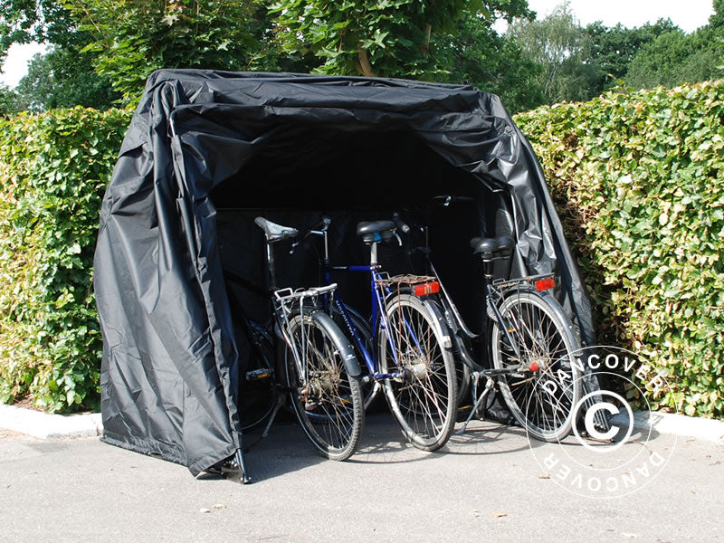 Hopfällbart garage (MC), 1,88x3,45x1,9m, Svart