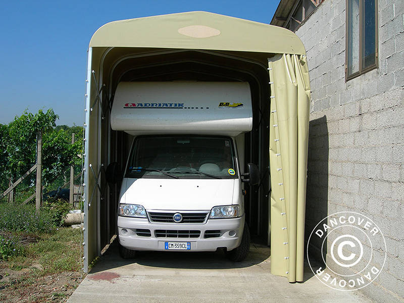 Hopfällbart tunnelgarage (Husbil), 3x5,15x3,6m, Beige