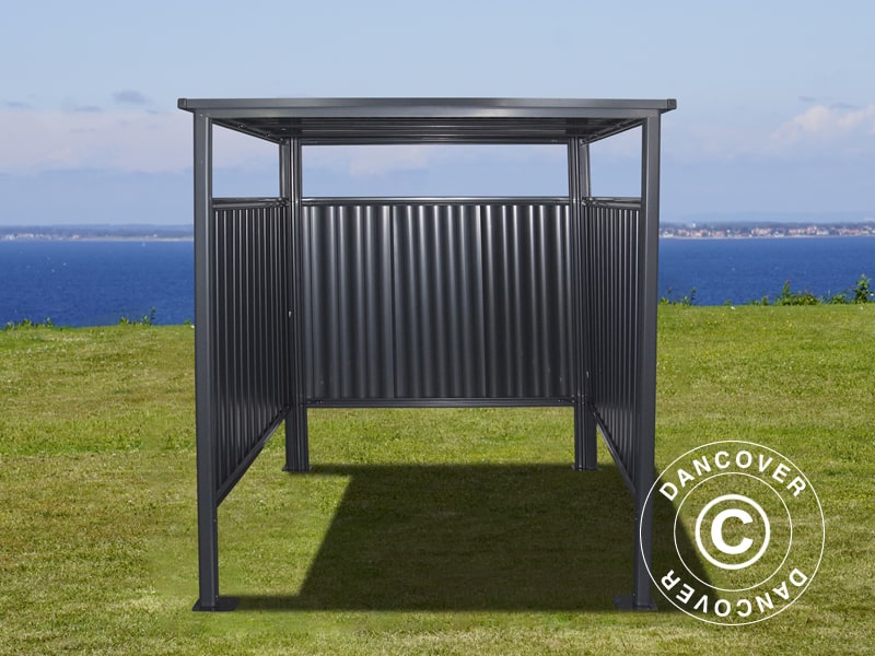 Cykelskjul 1,8x2,03x1,93m, 3,65m², Antracit