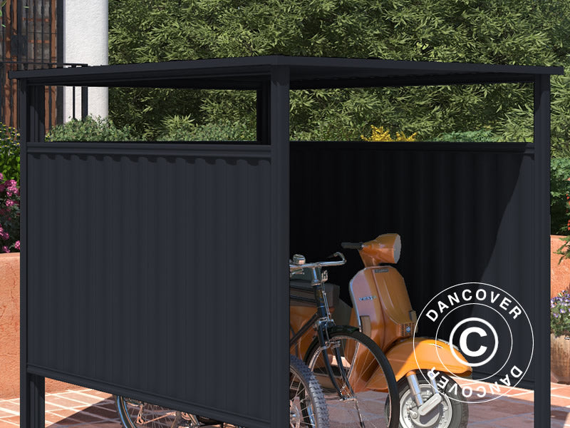 Cykelskjul 1,8x2,03x1,93m, 3,65m², Antracit