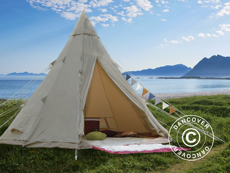 Glampingtält för glamping, TentZing®, 5x5m, 5 Pers, Sand