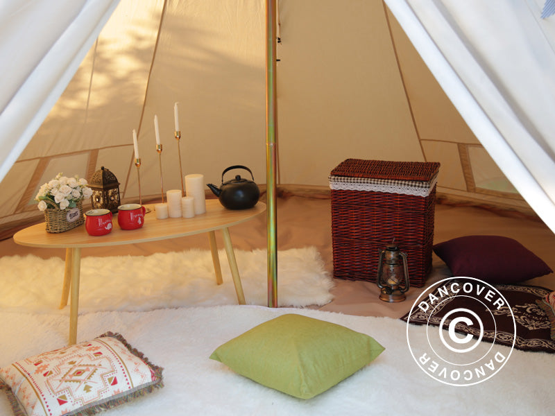 Glampingtält för glamping, TentZing®, 5x5m, 5 Pers, Sand