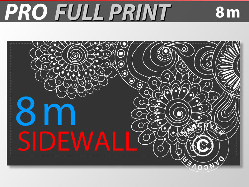 Sidovägg med tryck 8m för FleXtents PRO