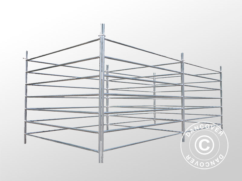 Djurinhägnad, 1,5x1,22m, 8 st, Silver