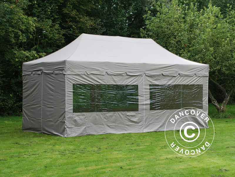 Snabbtält FleXtents PRO "Peaked" 3x6m Latte, inkl. 6 sidor
