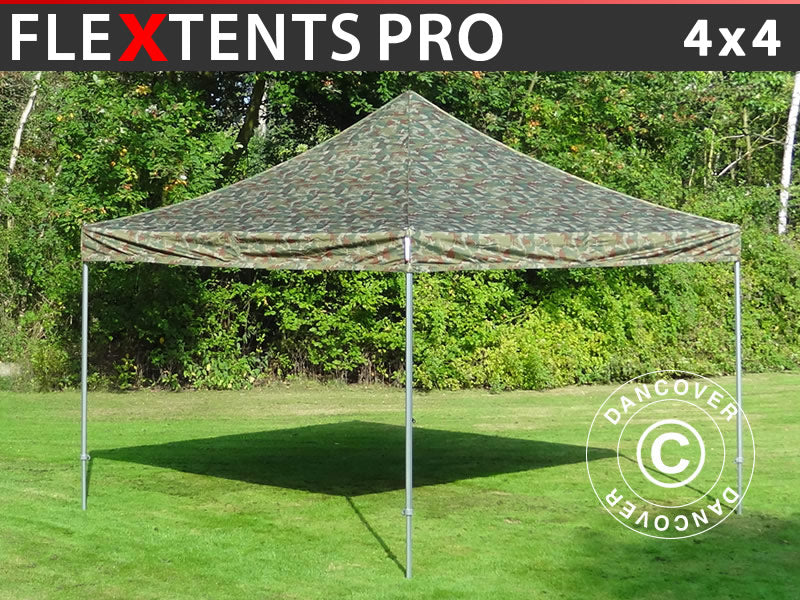Snabbtält FleXtents PRO 4x4m Kamouflage