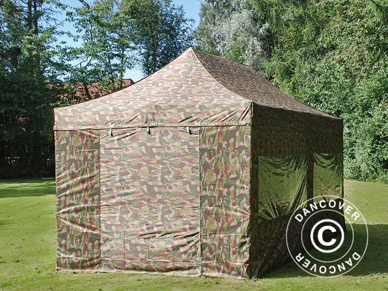 Snabbtält FleXtents PRO 3x6m Kamouflage, inkl. 6 sidor