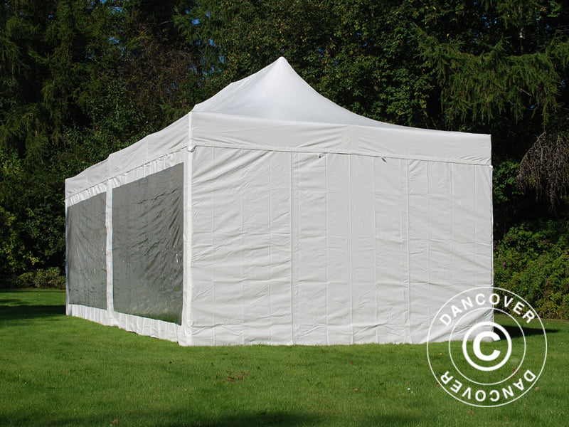 Snabbtält FleXtents Xtreme 50 Heavy Duty 4x8m Vit, inkl. 6 sidor