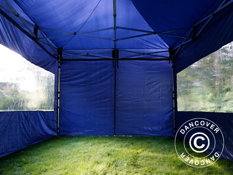 Snabbtält FleXtents PRO 3x6m Mörkblå, inkl. 6 sidor