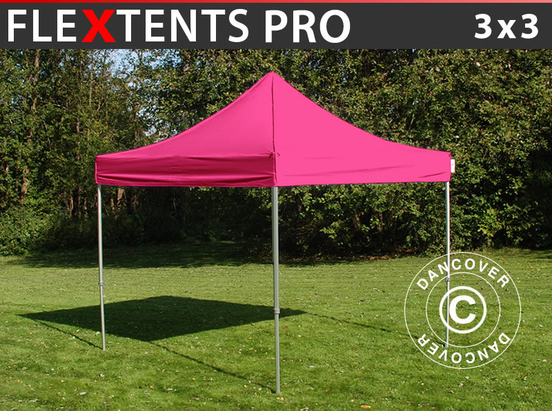 Snabbtält FleXtents PRO 3x3m Rosa