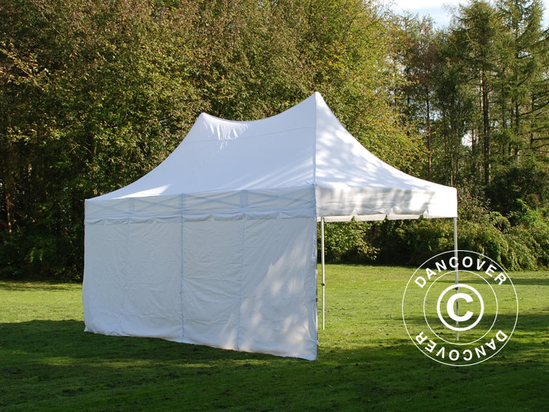 Snabbtält FleXtents PRO Peak Pagoda 3x6m Vit, inkl. 6 sidor