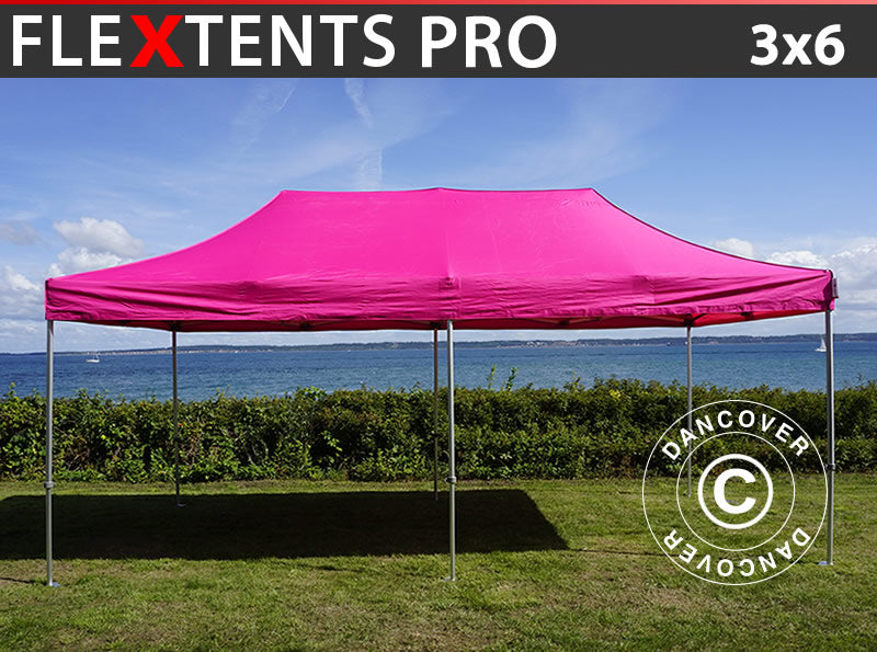 Snabbtält FleXtents PRO 3x6m Rosa