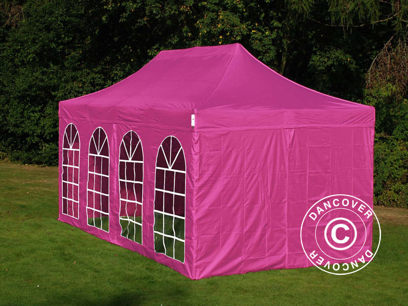 Snabbtält FleXtents Xtreme 50 Vintage Style 3x6m Rosa, inkl. 6 sidor