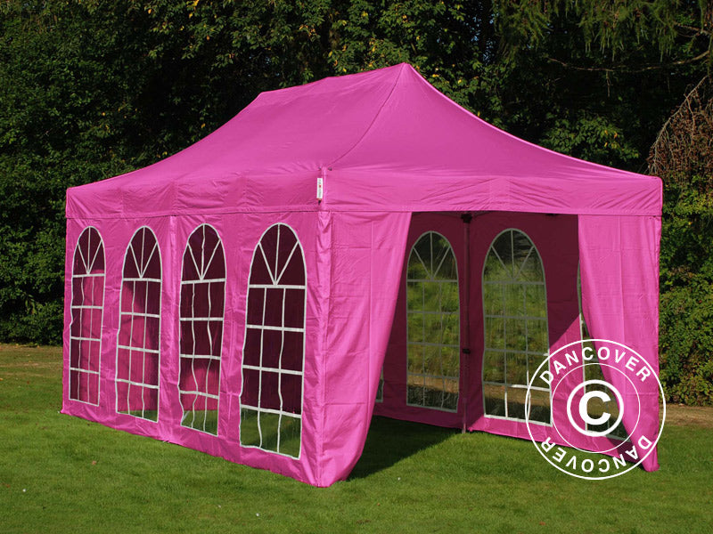 Snabbtält FleXtents Xtreme 50 Vintage Style 3x6m Rosa, inkl. 6 sidor