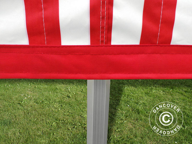 Snabbtält FleXtents PRO 3x6m randigt, inkl. 6 sidor