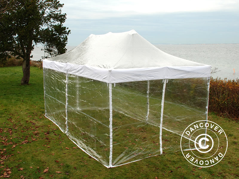 Snabbtält FleXtents Xtreme 50 3x6m Transparent, inkl. 6 sidor