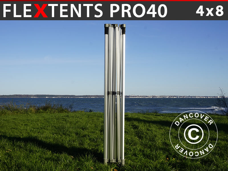 Aluminiumram för snabbtält FleXtents PRO 4x8m, 6 ben, 40mm