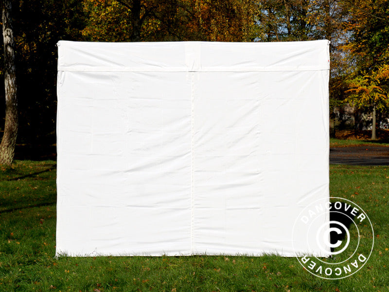 Snabbtält FleXtents® PRO Exhibition med sidoväggar, 3x3m, Vit, Flamhämmande