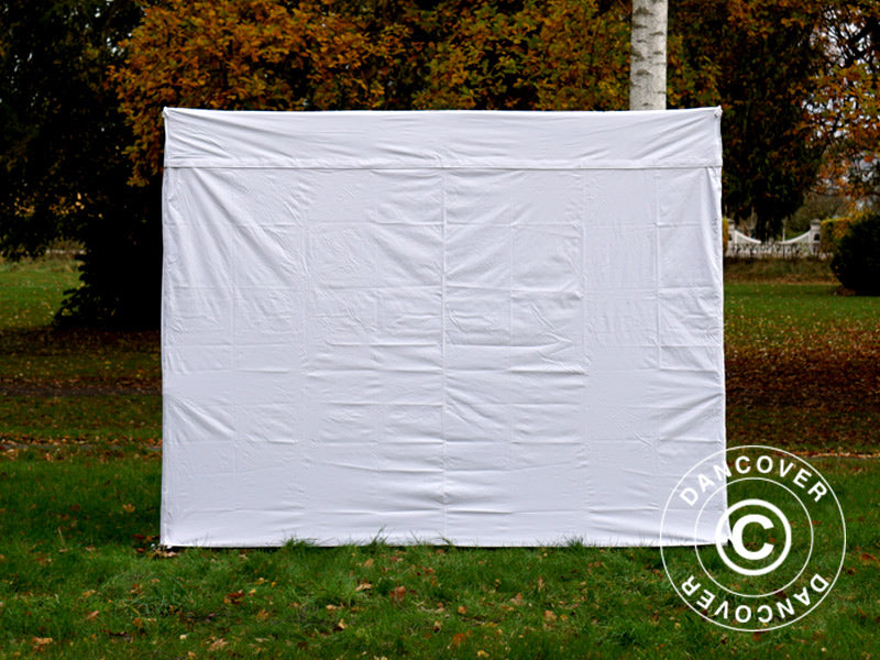 Snabbtält FleXtents® Xtreme 50 Exhibition med sidoväggar, 3x3m, Vit, Flamhämmande