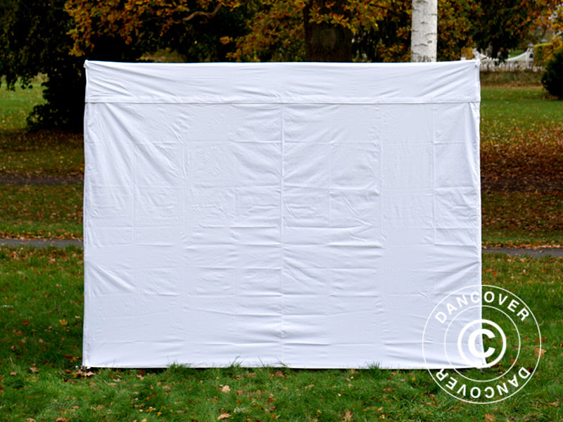 Snabbtält FleXtents® Xtreme 50 Exhibition med sidoväggar, 3x3m, Vit, Flamhämmande