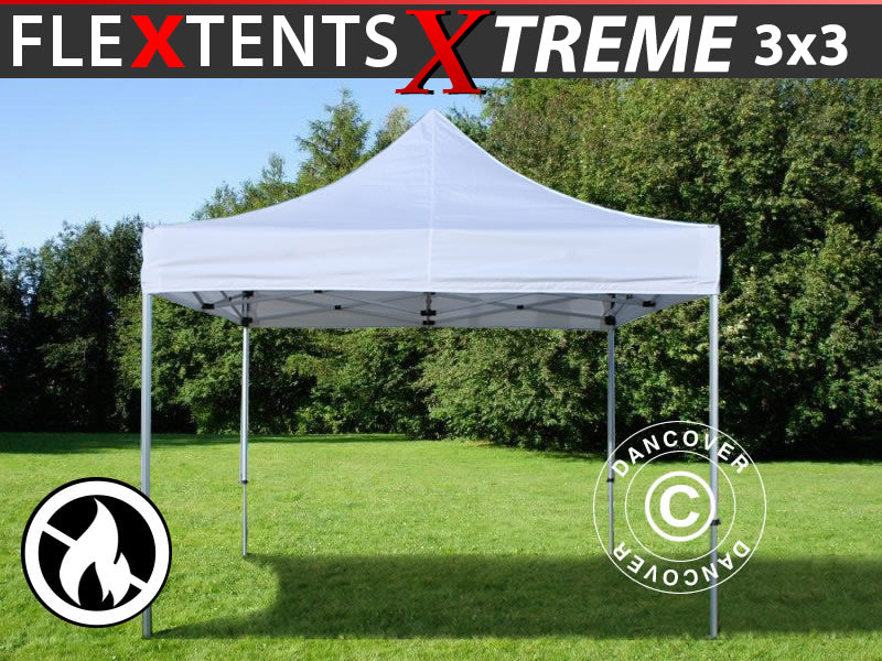 Snabbtält FleXtents Xtreme 50 3x3m Vit, Flamhämmande