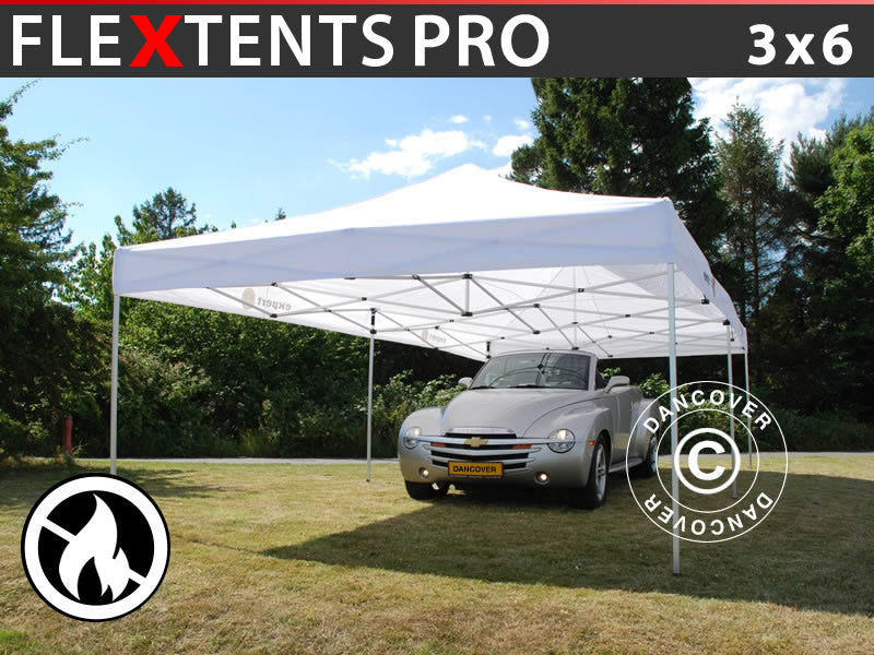 Snabbtält FleXtents PRO 3x6m Vit, Flamhämmande