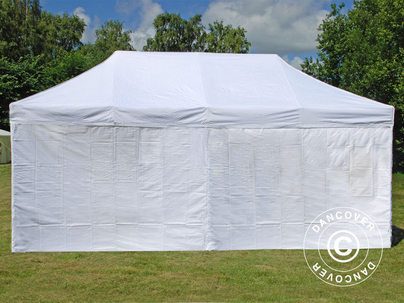 Snabbtält FleXtents PRO 3x6m Vit, Flamhämmande, inkl. 6 sidor