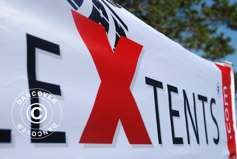 Snabbtält FleXtents PRO med fullt digitalt tryck, 4x4m, inkl. 4 sidor