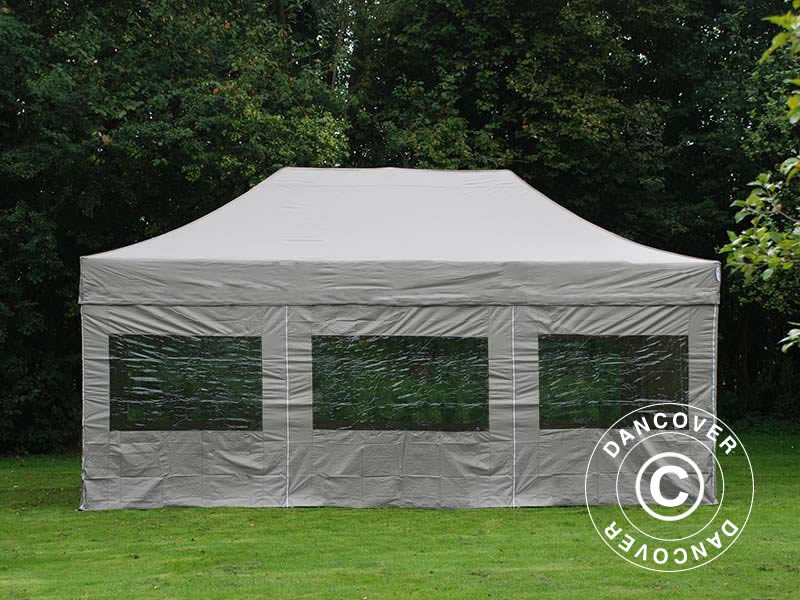 Snabbtält FleXtents PRO 4x6m Latte, inkl. 8 sidor