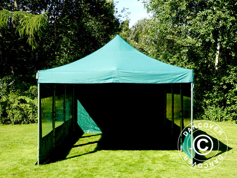 Snabbtält FleXtents PRO 4x6m Grön, inkl. 8 sidor