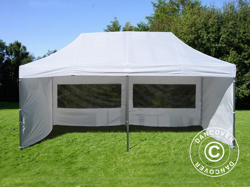 Snabbtält FleXtents PRO 3,5x7m Vit, inkl. 6 sidor